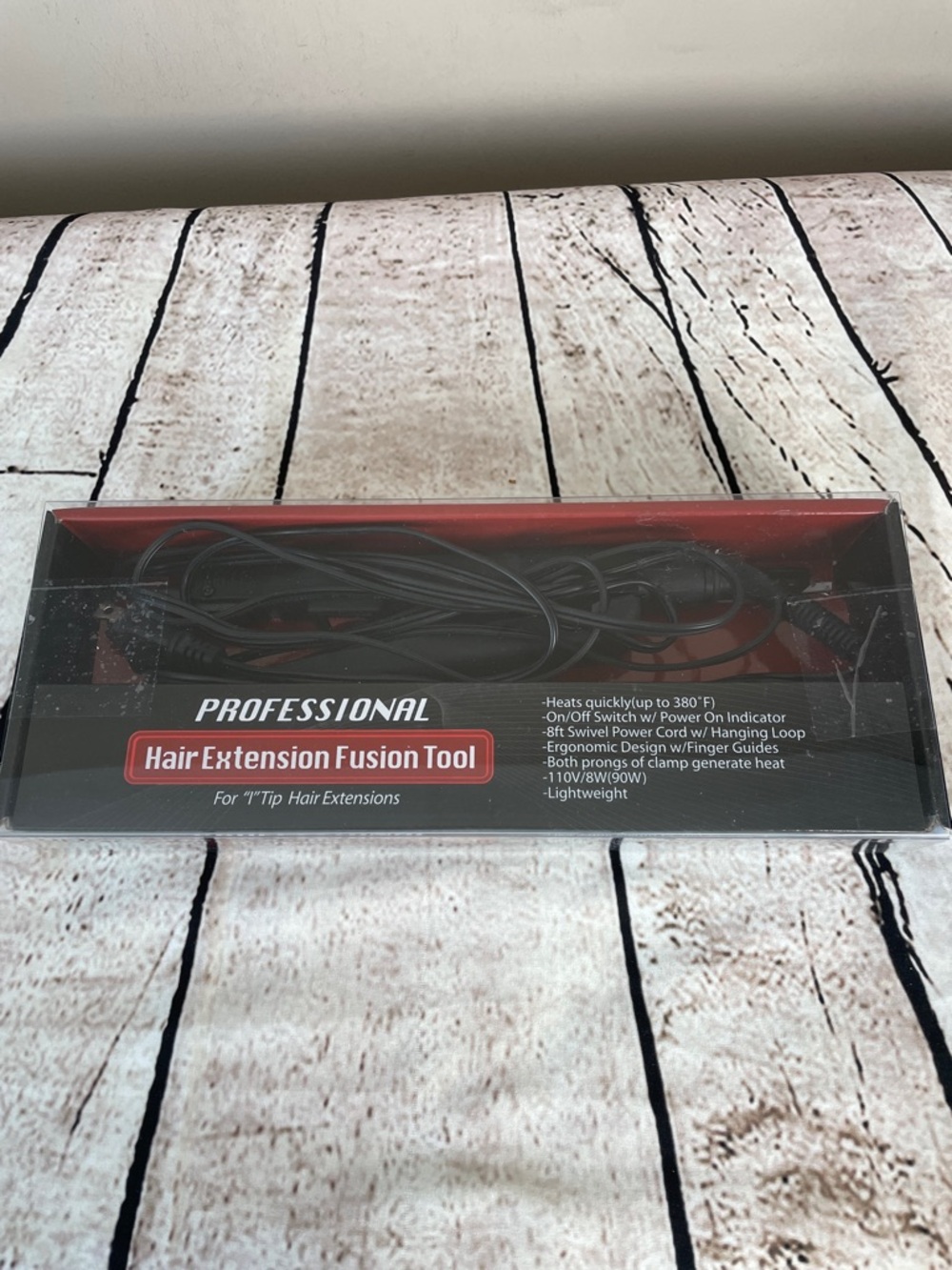 Professional Hair Extension Fusion Tool 1" Black/Red New In Box